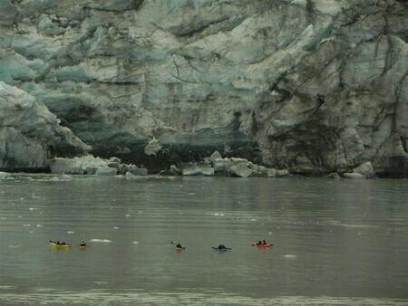 Glacier Bay with Kayakers, Alaska